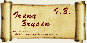 Irena Brusin vizit kartica